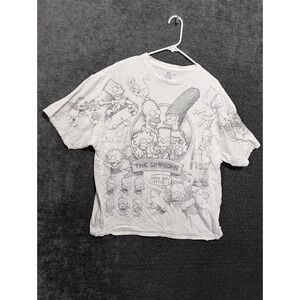 Liquid Blue The Simpsons Sketch Graphic T-Shirt White XXL Mens Short Sleeve Tee